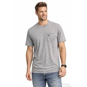 BirdDogs Mens Heather Gray Pocket T Shirt Short Sleeve Casual Size M